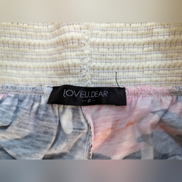 Udear Blue & Pink Flamingo Crochet-Trim Shorts Size S NWOT - Picture 4 of 4